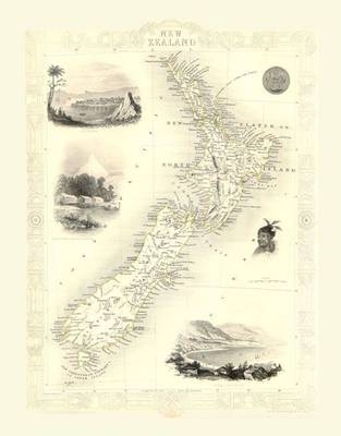 John Tallis Map of New Zealand 1851 - John Tallis