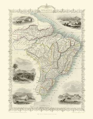 John Tallis Map of Brazil 1851 - John Tallis