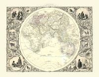 John Tallis Map of Eastern Hemisphere 1851