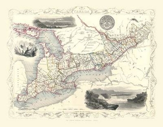 John Tallis Map of West Canada 1851