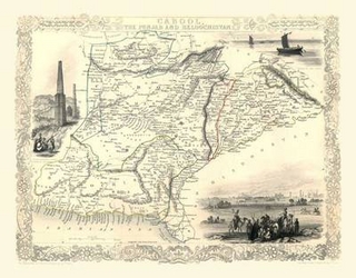John Tallis Map of Afganistan 1851