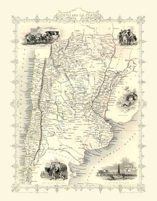 John Tallis Map of Chile 1851