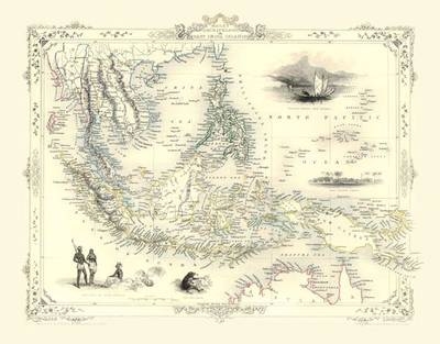 John Tallis Map of the East Indian Islands 1851 - John Tallis