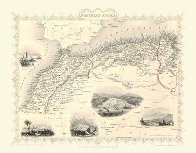 John Tallis Map of North Africa 1851 - John Tallis