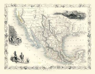 John Tallis Map of Mexico, California and Texas 1851 - John Tallis