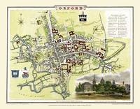 Cole and Roper Map of Oxford 1808 -  Cole and Roper