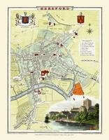 Cole and Roper Map of Hereford 1806 -  Cole and Roper
