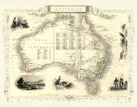 John Tallis Map of Australia 1851