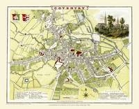 Cole and Roper Map of Coventry 1807 -  Cole and Roper