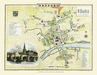 Cole and Roper Map of Bedford 1807