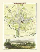 Cole and Roper Map of Northampton 1807 -  Cole and Roper