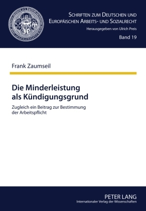 Die Minderleistung als Kuendigungsgrund