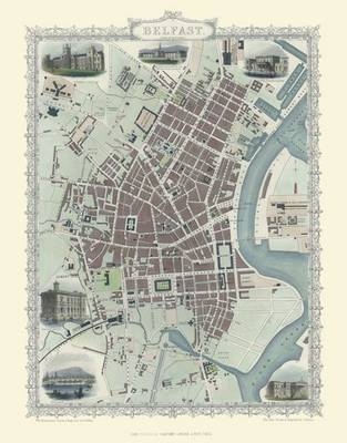 John Tallis Map of Belfast 1851 - John Speed
