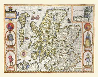 John Speeds Map of Scotland 1611
