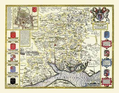 John Speeds Map of Hampshire 1611 - John Speed