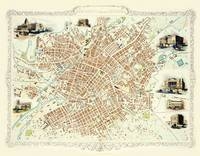 John Tallis Map of Manchester 1851