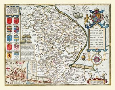 John Speeds Map of Lincolnshire 1611 - John Speed