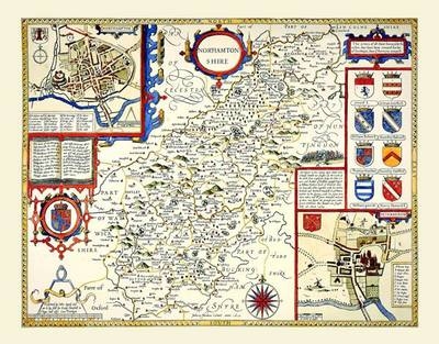 John Speeds Map of Northamptonshire 1611 - John Speed