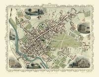 John Tallis Map of Exeter 1851