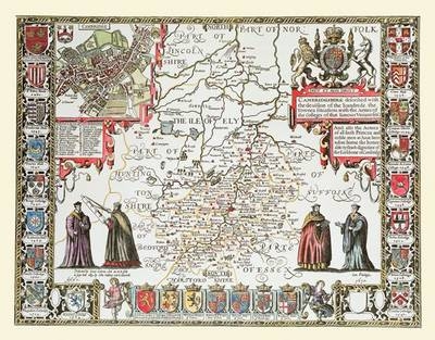John Speeds Map of Cambridgeshire 1611 - John Speed
