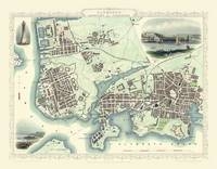 John Tallis Map of Plymouth 1851