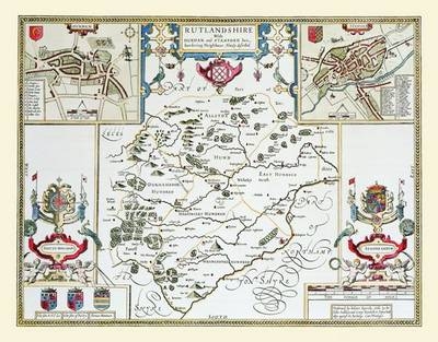 John Speeds Map of  Rutlandshire 1611 - John Speed