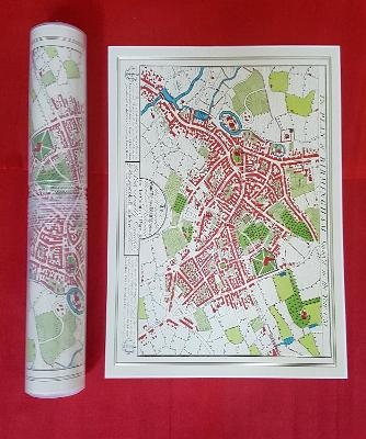 Birmingham 1731 - Old Map Supplied in a Clear Two Part Screw Presentation Tube - Print Size 45cm x 32cm - William Westley