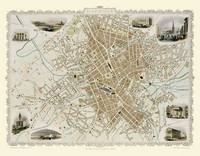 John Tallis Map of Birmingham 1851