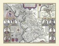 John Speeds Map of Lancashire 1611 - John Speed
