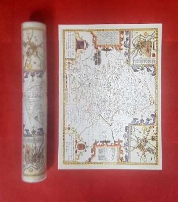 Staffordshire 1611 by John Speed - Old Map Supplied Rolled in a Clear Two Part Screw Presentation Tube - Print Size 45cm x 32cm - John Speed