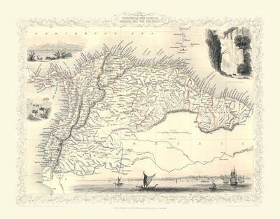 John Tallis Map of Venezuela 1851 - John Tallis