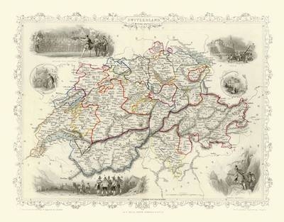 John Tallis Map of Switzerland 1851 - John Tallis
