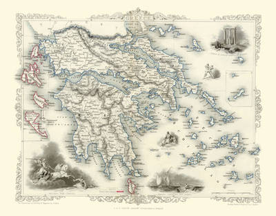 John Tallis Map of Greece 1851 - John Tallis