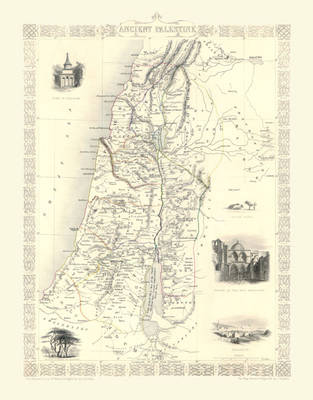 John Tallis Map of Ancient Palestine Produced 1851 - John Tallis