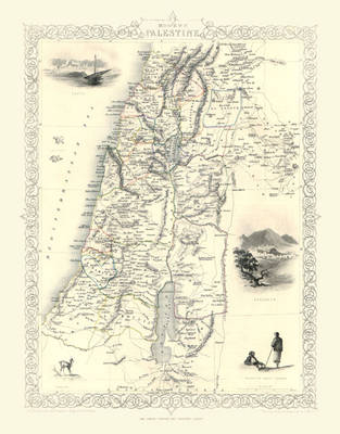 John Tallis Map of Modern Palestine 1851 - John Tallis