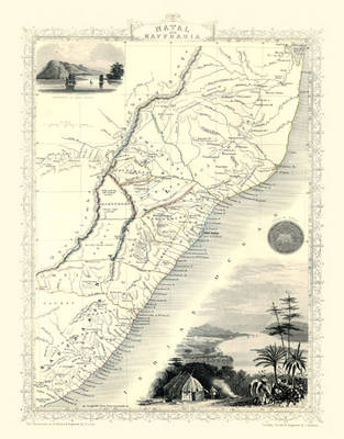 John Tallis Map of Natal 1851 - John Tallis
