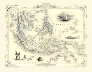 John Tallis Map of East Indies 1851