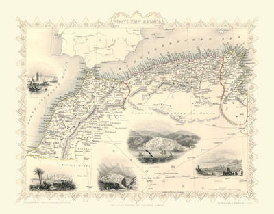 John Tallis Map of North Africa 1851 - John Tallis