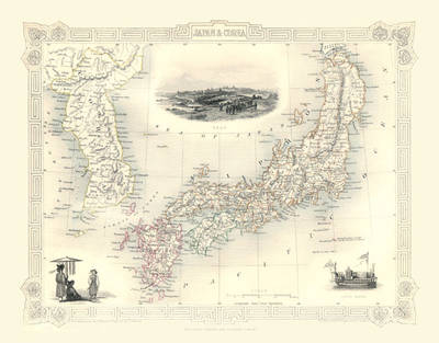 John Tallis Map of Japan and Korea 1851 - John Tallis