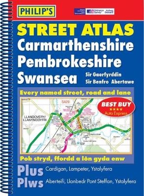 Philip's Street Atlas Carmarthenshire, Pembrokeshire and Swansea
