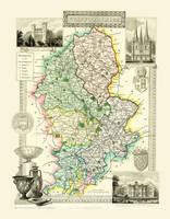 Thomas Moule Map of Staffordshire 1836 - Thomas Moule