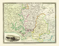 Thomas Moule Map of the Environs of Plymouth & Devonport 1836