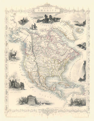 John Tallis Map of North America 1851