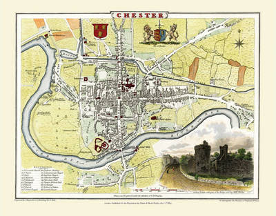Cole and Roper Old Map of Chester 1810 -  Cole and Roper