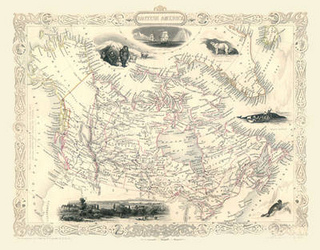 John Tallis Map of Canada 1851