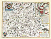 John Speed Map of Durham 1611