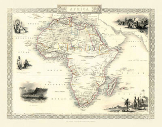 John Tallis Map of Africa 1851