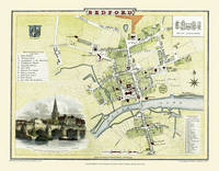 Cole and Roper Old Map of Bedford 1807