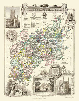 Thomas Moule Map of Gloucestershire 1836 - Thomas Moule