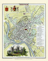 Cole and Roper Old Map of Exeter 1805 -  Cole and Roper